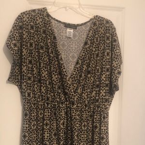 Black and cream plus size dress